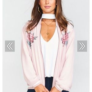 Show Me Your Mumu Pink Bomber Jacket